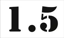 #1.5 Reusable Depth Marker Stencil – 10 Inch x 6 Inch with 4 Inch Lettering (Metric)