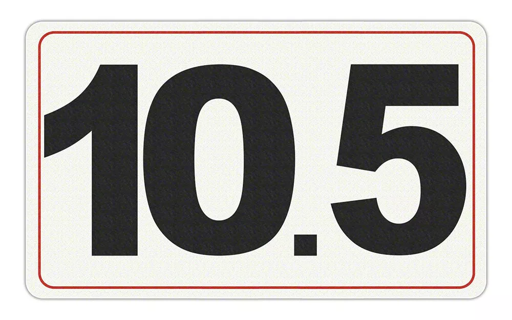 #10.5 – Adhesive Depth Marker – 11 Inch x 6 Inch with 4 Inch Lettering