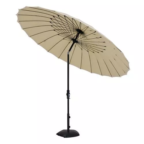 10′ Round Canton Collar Tilt Umbrella – Khaki