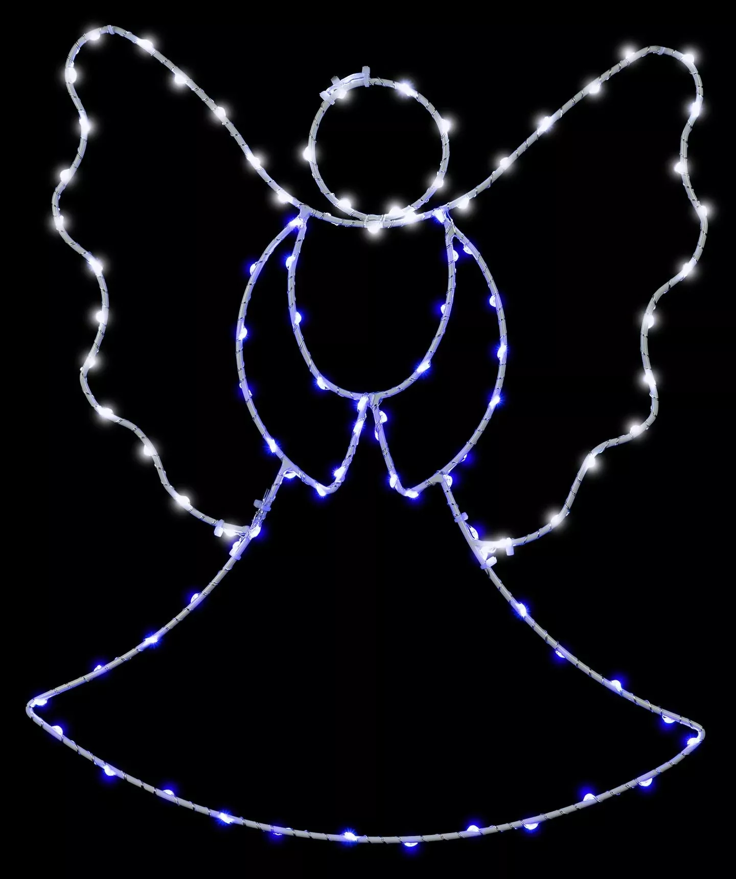 15″ Blue & White LED Angel Silhouette Decoration
