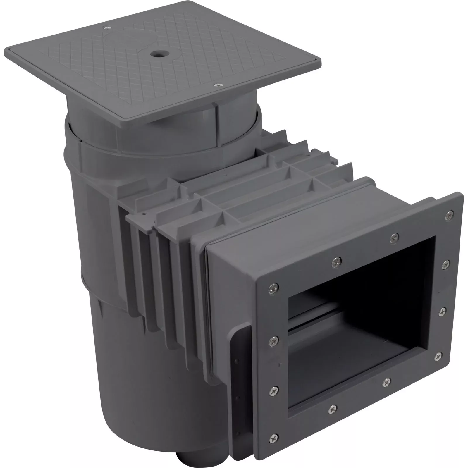 2 In Auto-Skim Dark Gray, Square Lid : SP1084DGR