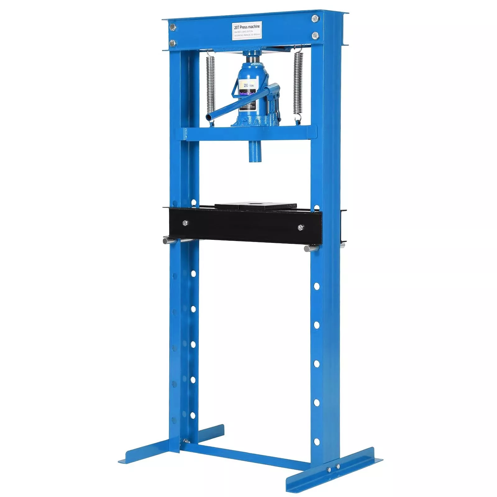 20 Ton Hydraulic Press, Heavy Duty H-Frame Floor Shop Press with Adjustable Worktable for Auto Bending & Stamping, Blue