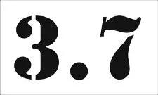 #3.7 Reusable Depth Marker Stencil – 10 Inch x 6 Inch with 4 Inch Lettering