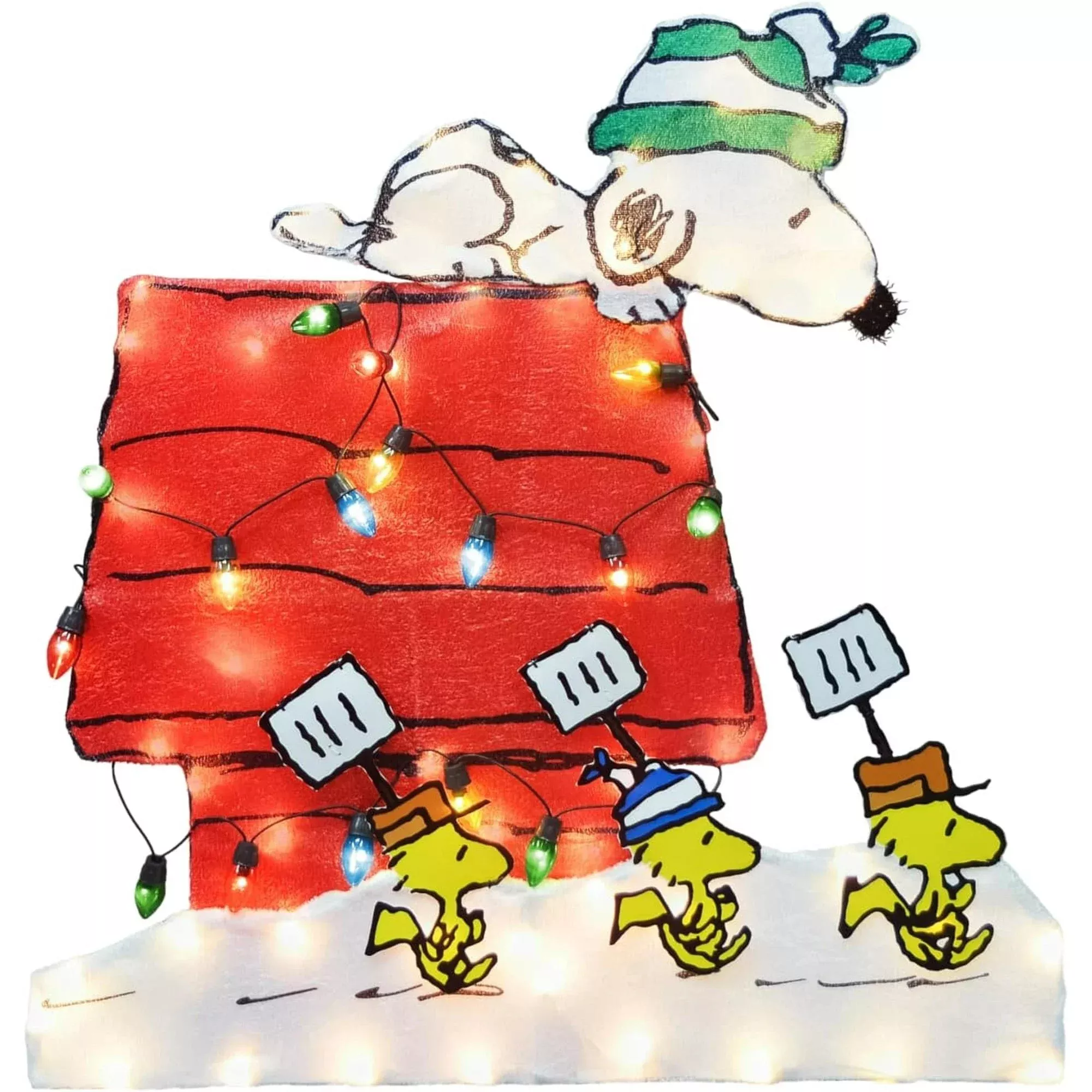 30″ Peanuts LED Snoopy on Doghouse Christmas Yard Decoration