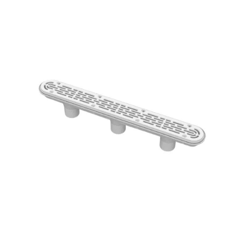 32” White Channel Drain Flat Grate Suction Outlet without Frame