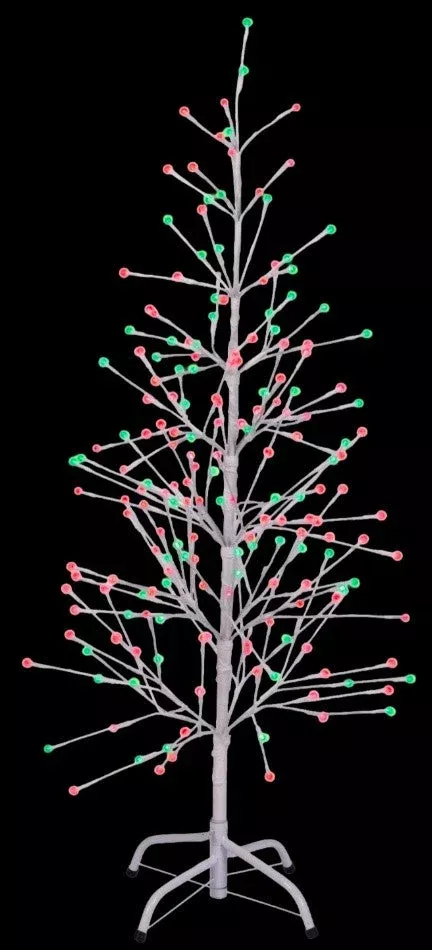 4′ White Wrap Double Twinkle LED Birch Tree