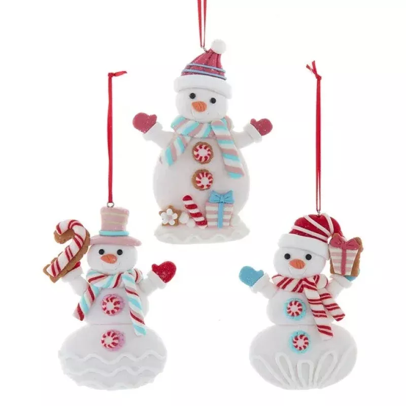 5″ Peppermint Candy Snowman Ornament