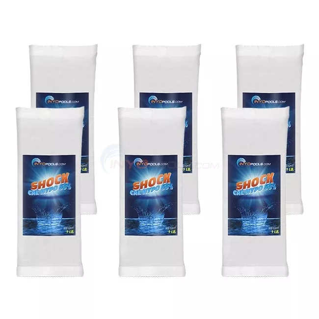 6-Pack Pool Shock Power Blast (68% Cal Hypo) 6×1 Lb Bag – R20841-6