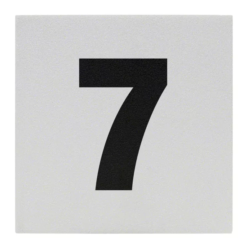 7 Ceramic Skid Resistant Tile Depth Marker 6 Inch x 6 Inch with 5 Inch Lettering