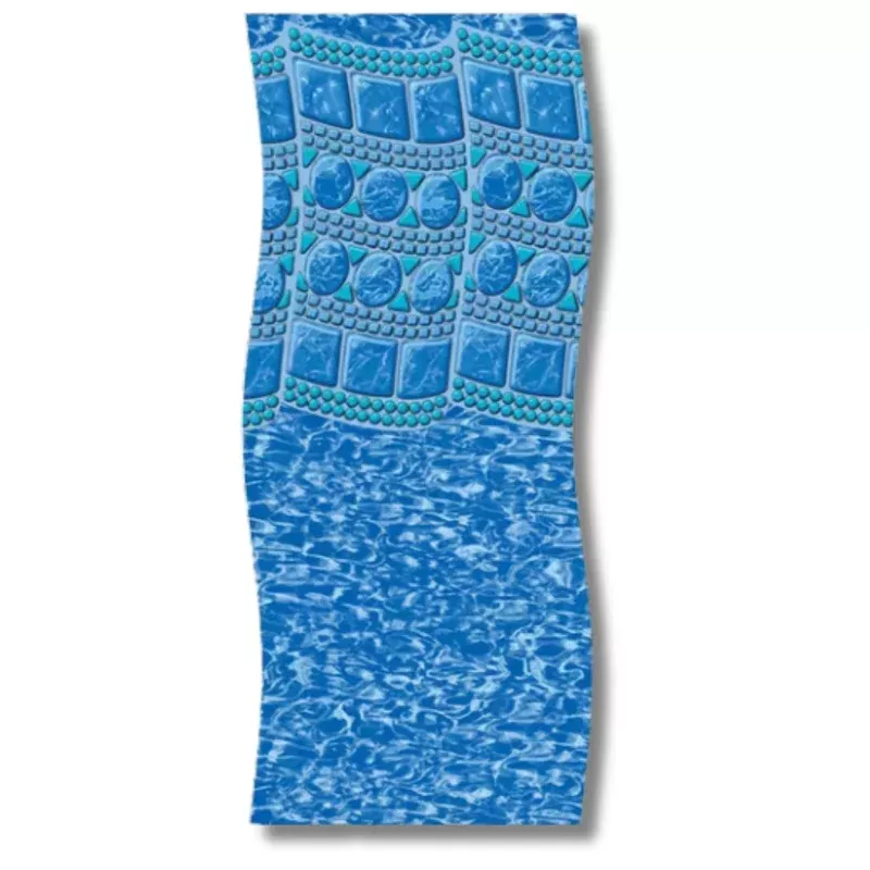 8′ Round Swirl Tile Overlap Above Ground Pool Liner 25 Gauge