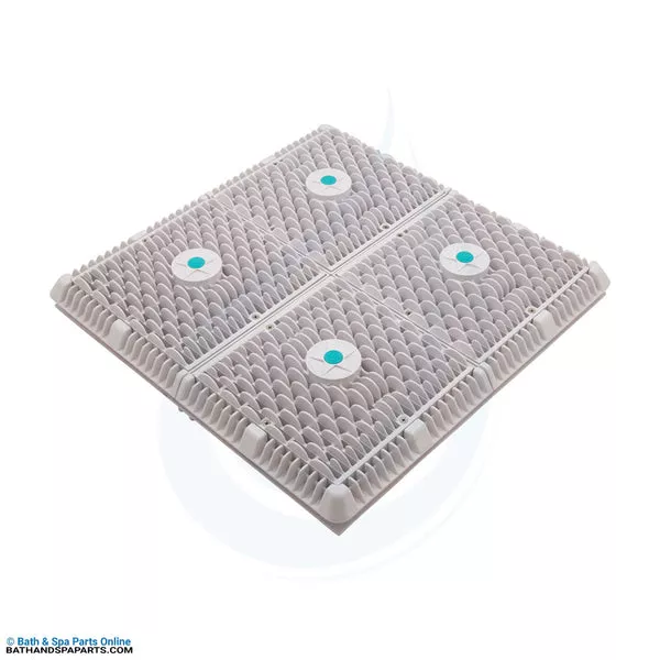 AquaStar 18″ Square Wave Drain Mud Frame White (WAV18WR101)