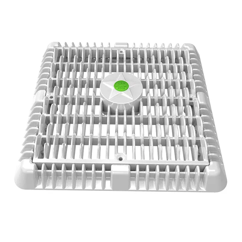 Aquastar WAV9WR101 9″ x 9″ Wave Suction Cover with Frame and Riser, White