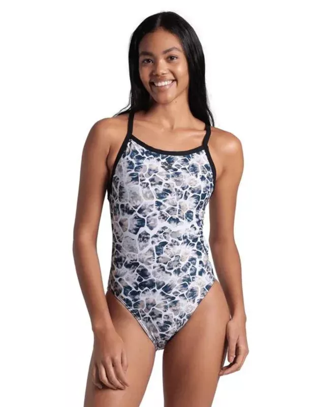 Arena Earth XCross Back Swimsuit – Black/Multi