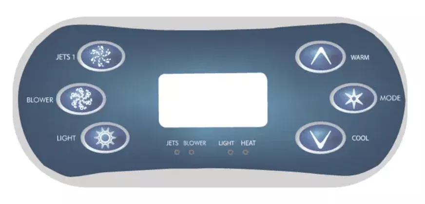 Balboa VL600S 6 Button Topside Overlay 80-11773-K