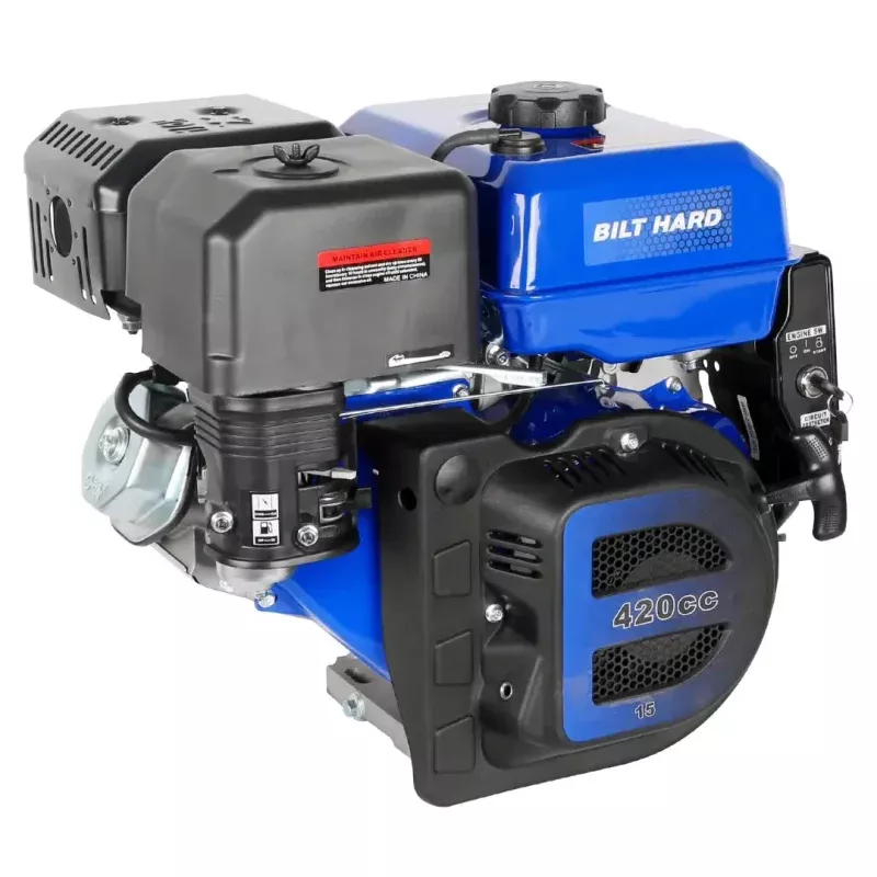 BILT HARD 420cc 15HP Gas Engine with Electric Start – Horizontal Shaft, Compatible with Honda GX390, Briggs & Stratton, Kohler, Yamaha Engines