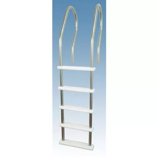 Blue Wave Plastic-Tread Reverse Bend Stainless-Steel In-Pool Ladder - NE1147