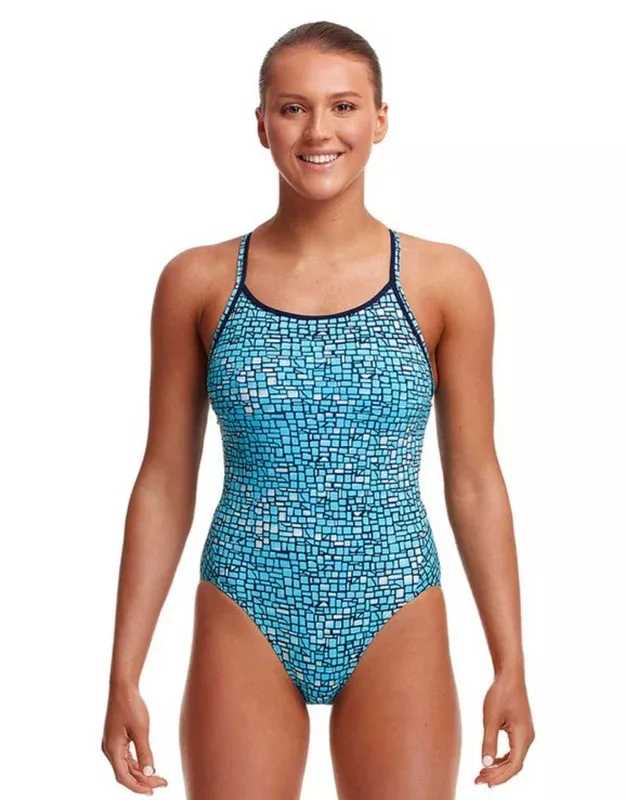 Funkita Blue Stone Diamond Back Swimsuit