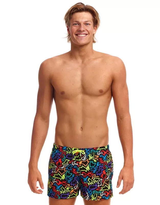 Funky Trunks Funk Me Shorty Swim Shorts – Black/Multi