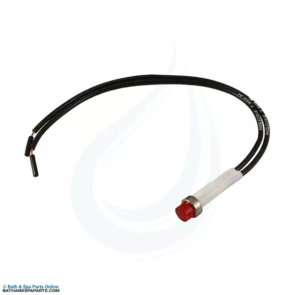 Generic Indicator Light [230V, 1/4″ Hole, Push Thru, Red] (47-555-1256)