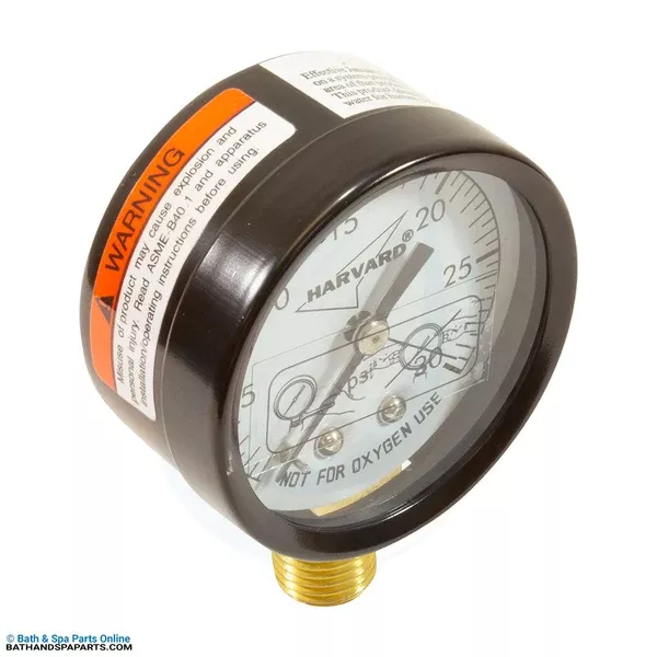 Generic Pressure Gauge [1/4″ MPT, 0–30 PSI, Bottom Mount, 2″ Face] (17-588-1000)