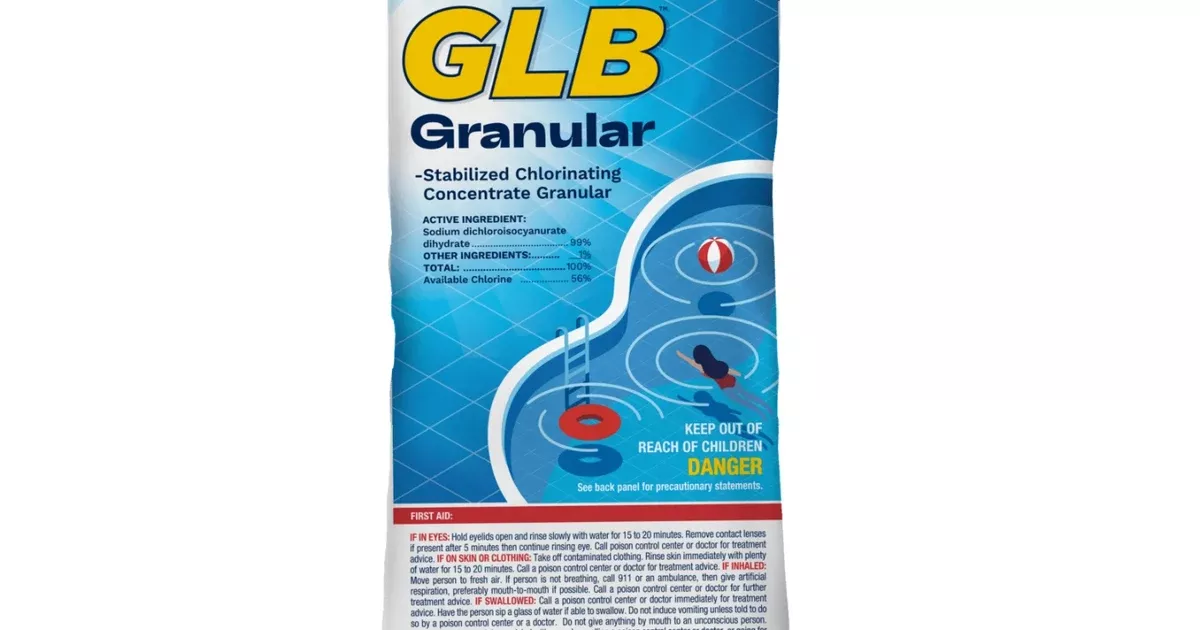 GLB Di-Chlor Granular Chlorine, 1 lb Pouch | 71001A