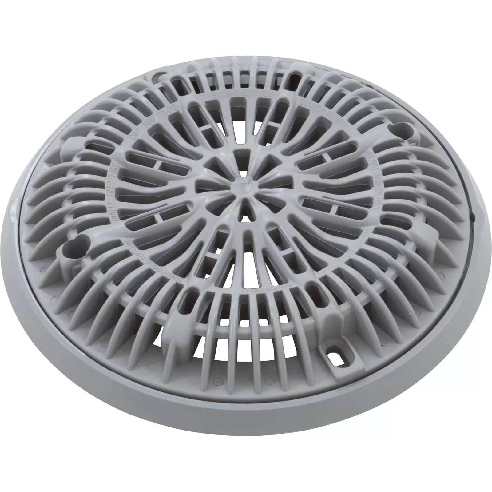 Gunite Main Drain Frame, Galaxy Lid (Av) , Gray : 25531-001-000