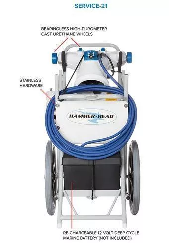 Hammer Head Service-21 Pool Cleaner with 60′ Cord – SERVICE-21-60