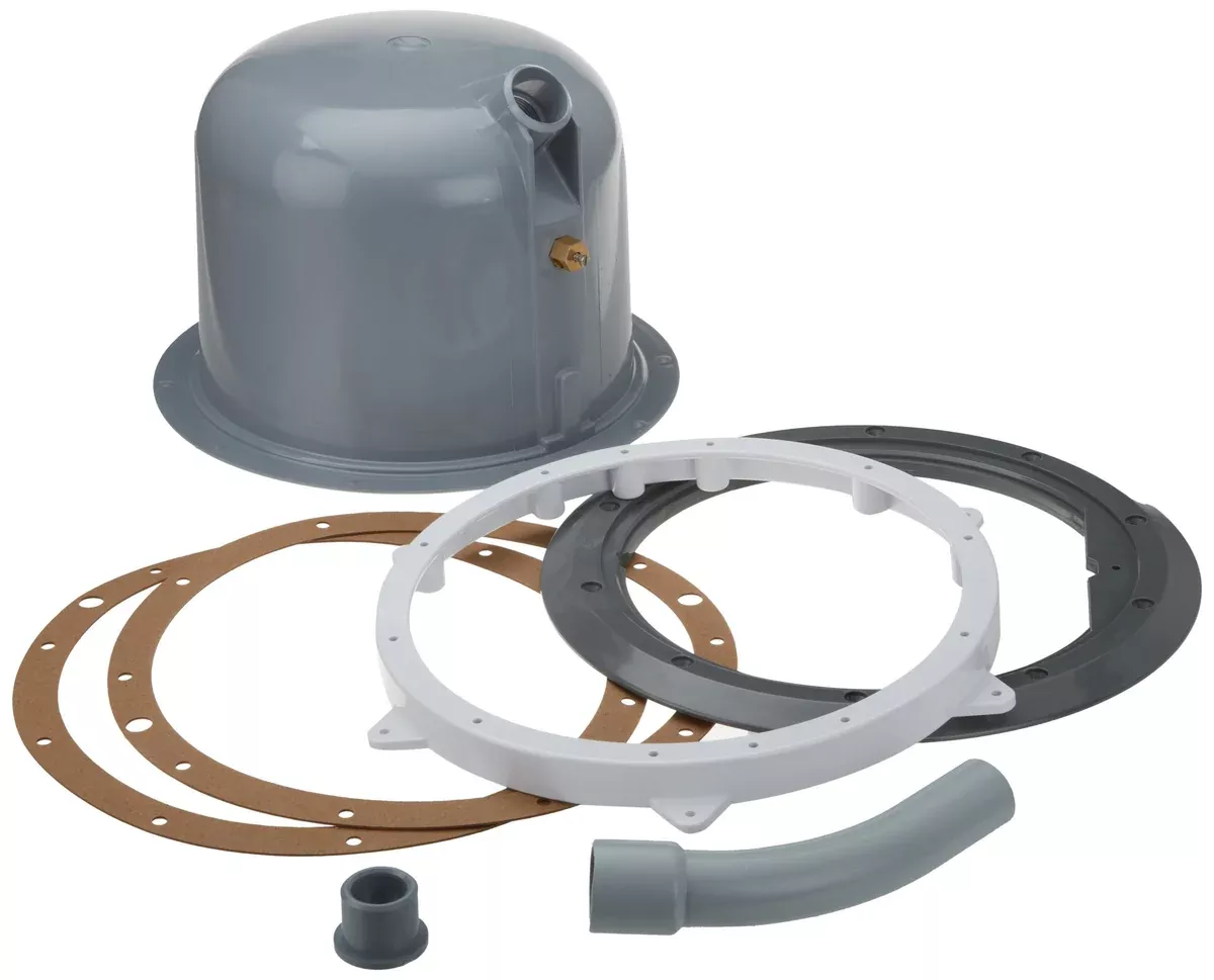Hayward SP0607UDGR Dark Gray Large Duraniche Fixture Housing with Fitting Kit for Hayward Vinyl/Fiberglass Pool Lights