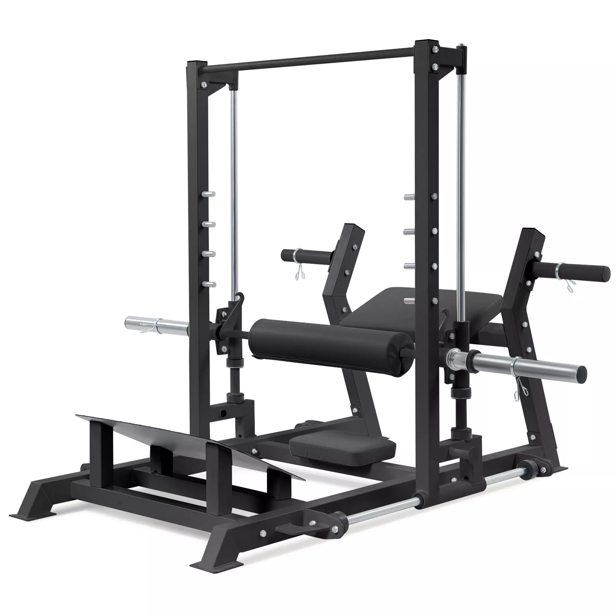 Hip Thrust Machine Heavy-Duty 770 LBS Weight Capacity Carbon Steel Frame with Band Pegs & Extended Guide Rail for Home Gym Glute Building
