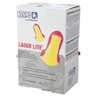 Honeywell Ll-1-D Laser Lite Disposable Earplugs, Foam, Magenta/Yellow, Uncorded, Dispenser Box (500 Count)