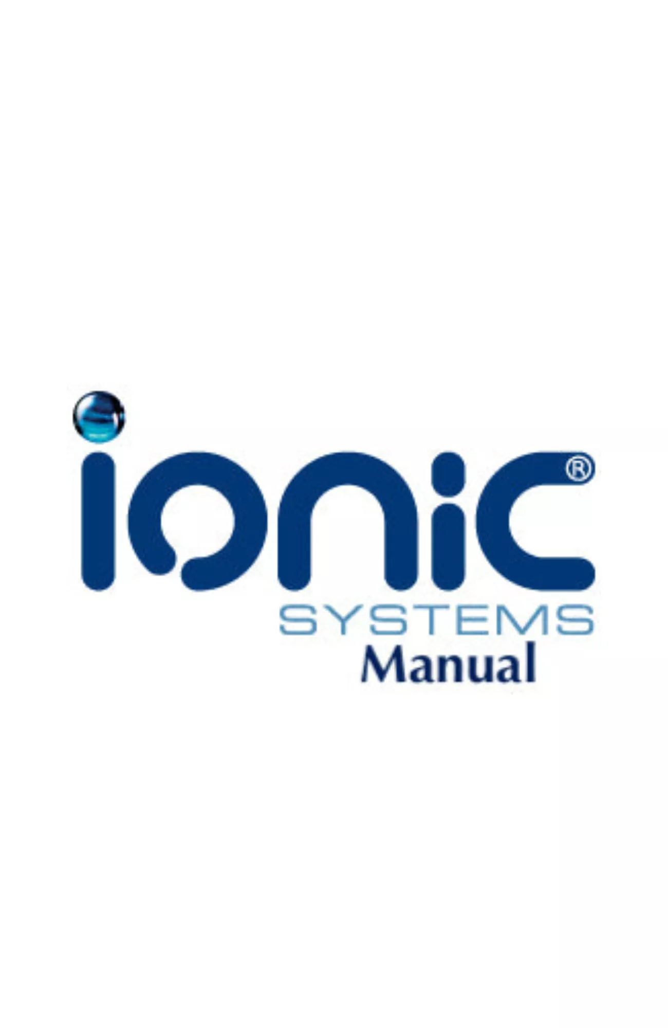 Ionic Systems V4 Thermopure Operators Manual