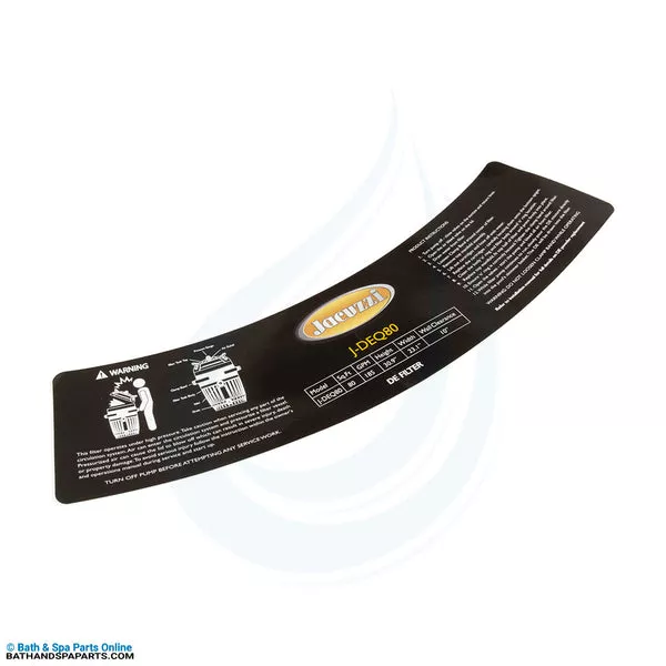 Jacuzzi Replacement Label (LABEL446)