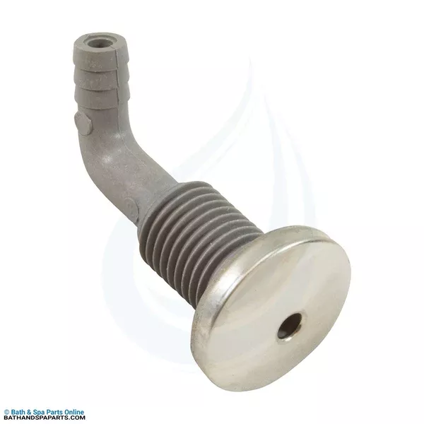 Jacuzzi Sundance Silent Air Injector, 3/8" Barb, Stainless/Gray (6541-253)