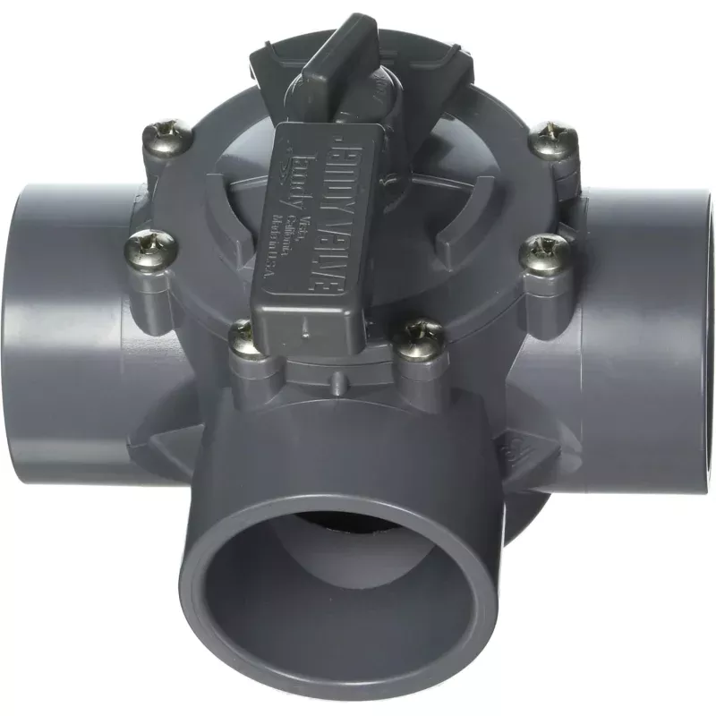 Jandy | 2717 | Positive Seal 3-Port Valve | 2″2.5″, Gray PVC