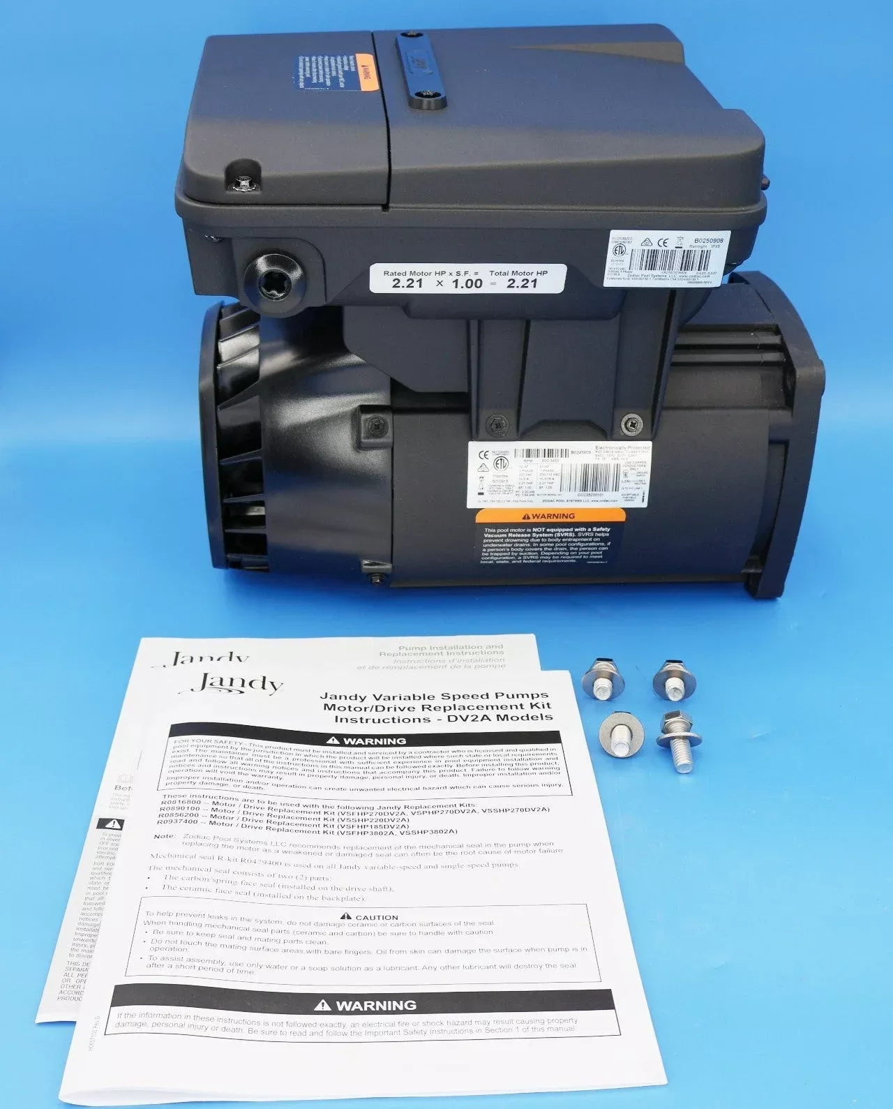 Jandy DV2A 2.2HP Variable Motor w/ Drive R0890100