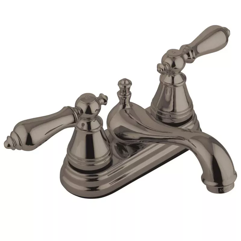 Kingston Satin Nickel 2 Handle 4″ Centerset Bathroom Faucet with Pop-up FS3608AL