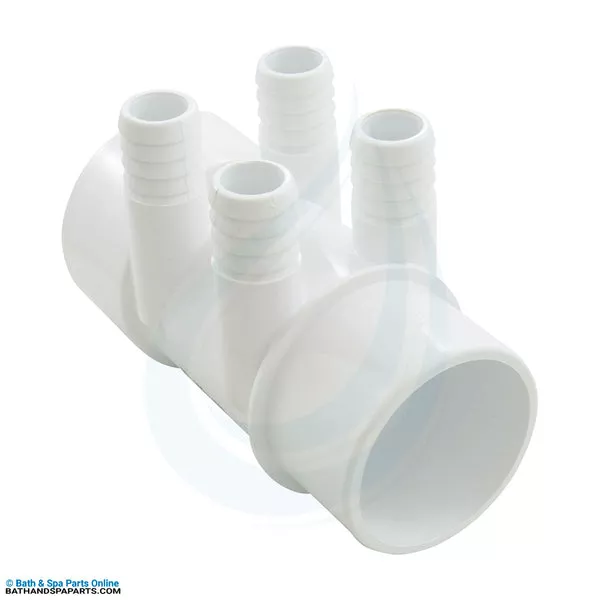 Magic Plastics 4-Port 3/4" Barb Manifold, 2" Slip x 2" Spigot (0364-20)