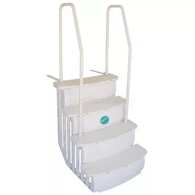Main Access Easy Entry Step with Dual Handrails for Above Ground Pool – 200400T