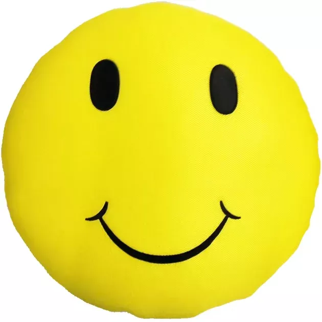 Main Access Seaside Rider Happy Smiley Face Floating Stuffed Pillow - Yellow With Black | 305594