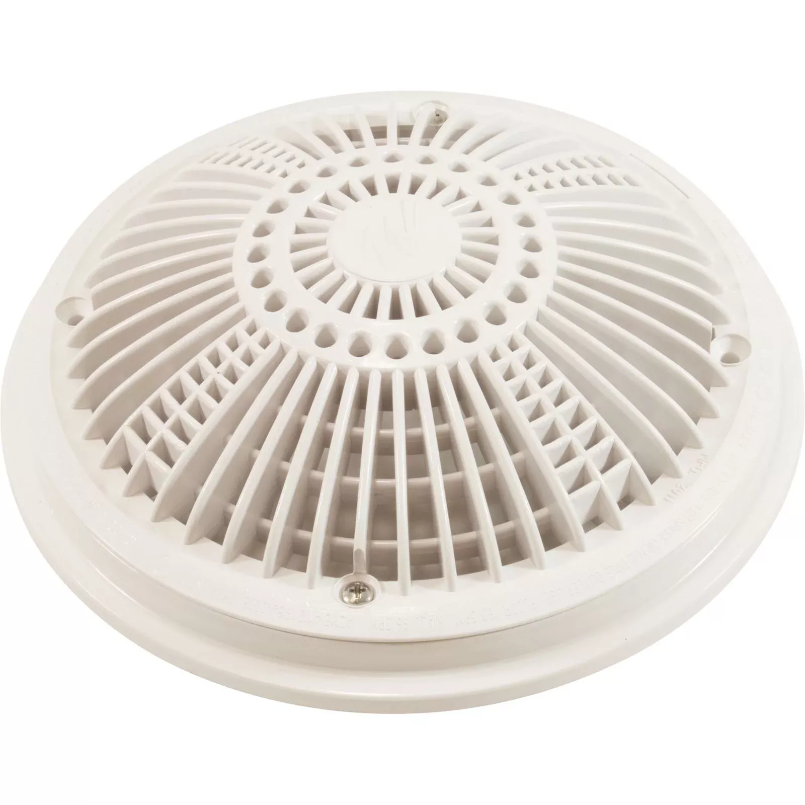 Main Drain Cover & Frame, Waterway Tru Flo 8", White, VGB : 640-1800 V