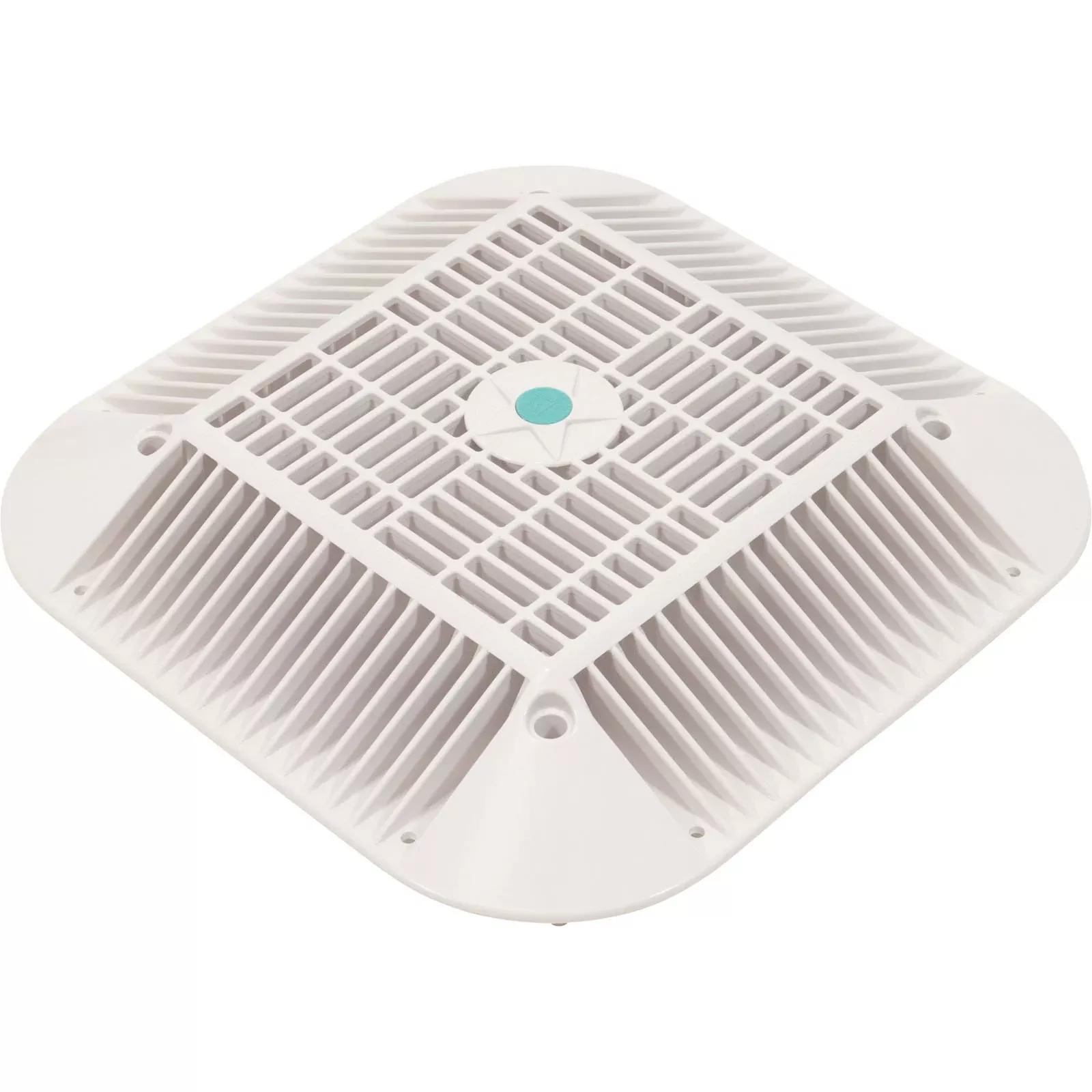 Main Drain Grate, 14" x 14" Square, 2 Retro 9"x9", White : 914101