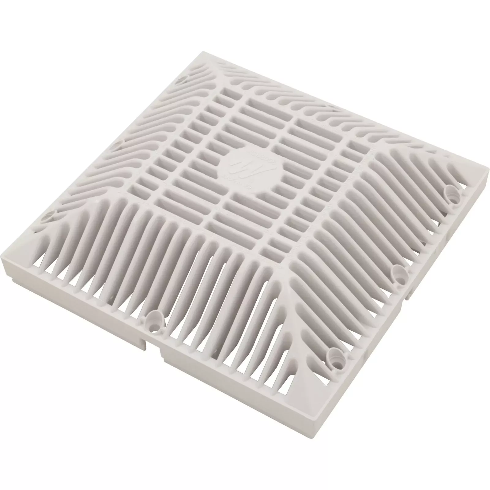Main Drain Grate, Waterway 9" x 9" Square, White : 642-4790 V