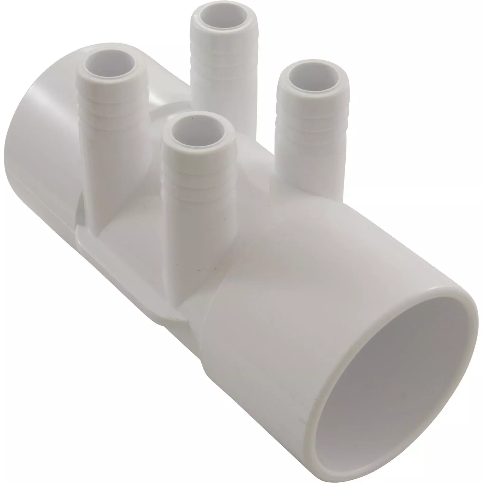 Manifold, 3/4″ Barb, 4 Port, Flow Thru, 2″ Slip x 2″ Slip : 672-7110