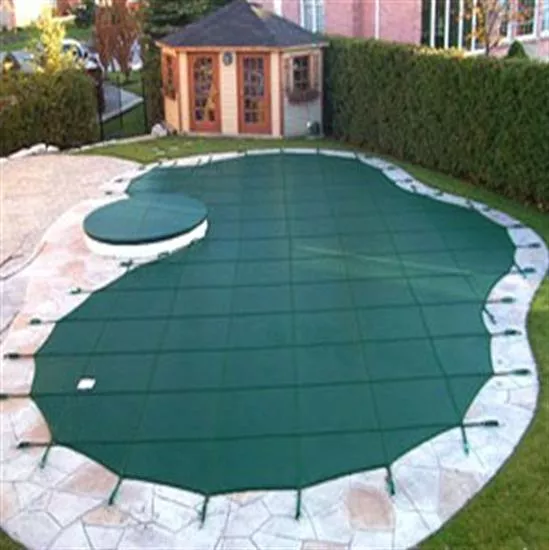 Mesh Safety Pool Cover -Pool Size: 14′ x 28′ Blue Rectangle Arctic Armor Gold 15 Yr Warranty