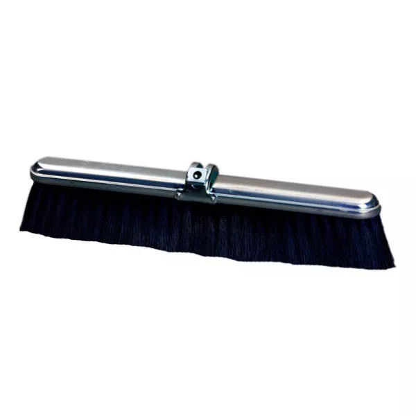 Milwaukee Dustless 18″ Janitorial Industrial Push Broom (Poly Bristles, Stiff Center & Fine Border) – Case of 12