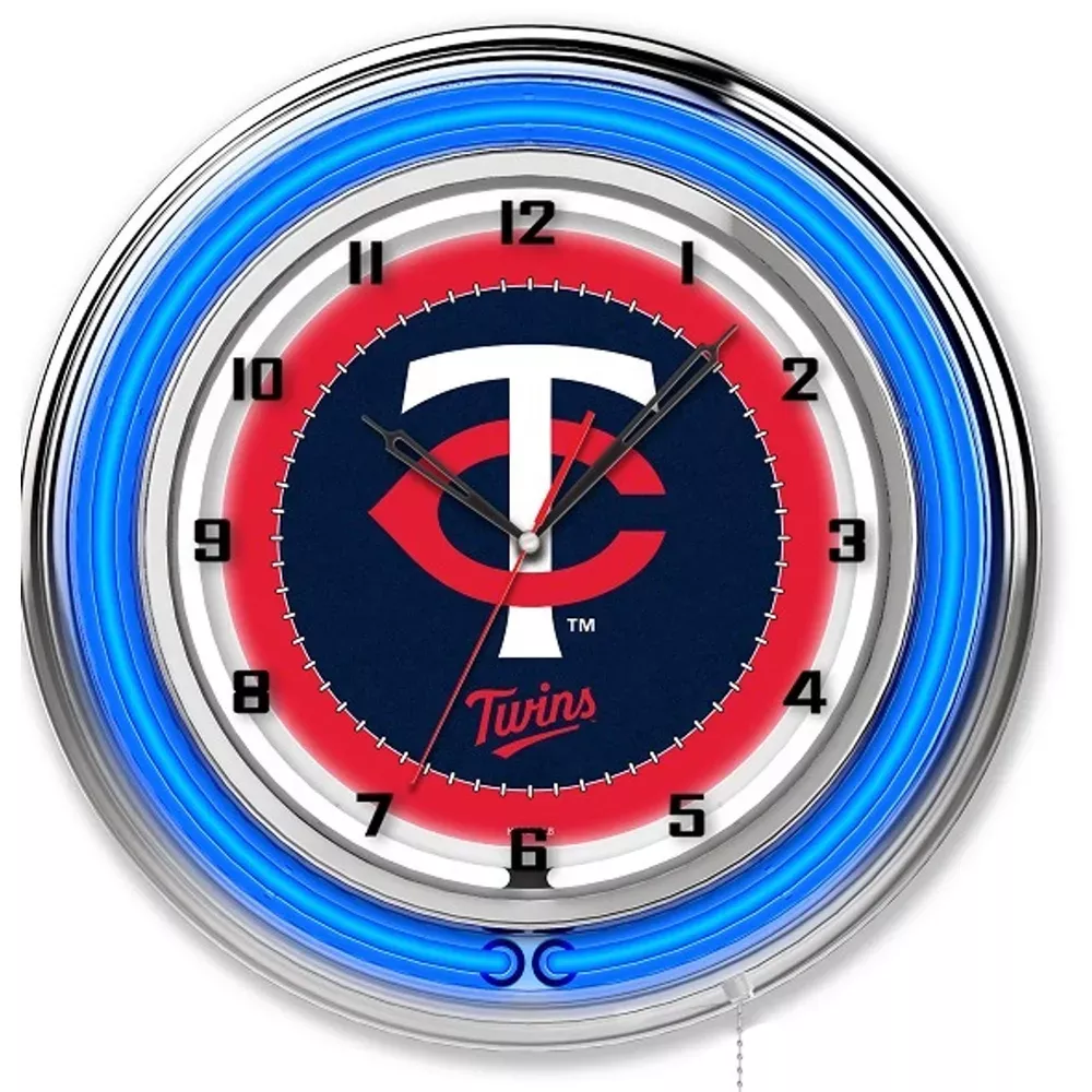 Minnesota Twins 19″ Double Neon Wall Clock