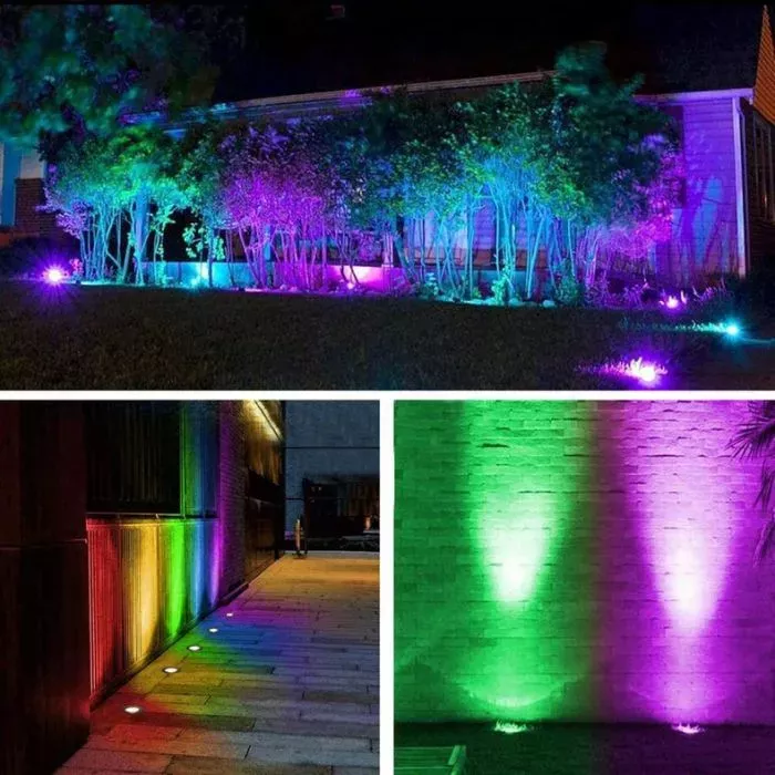 NeuTerra Smart LED Colored Pathway Up-Lights, 2 Pack