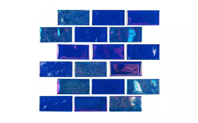 NPT 1" x 2" Equinox Textured Glass Tile Dark Blue EQX-MIDNIGHT1X2