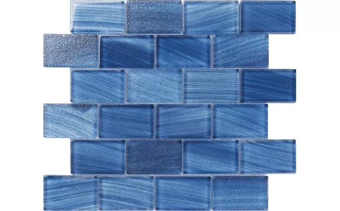 NPT 2" x 3" Stardust Glass Mesh Back Tile Cobalt RDT-COBALT2X3