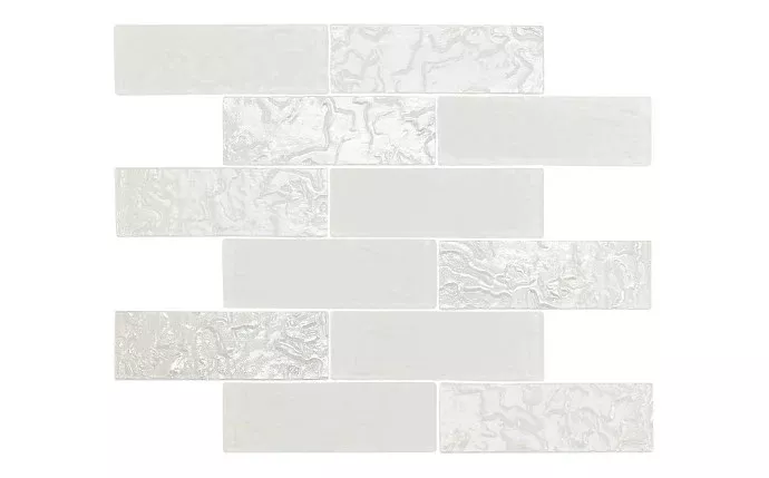 NPT 2″ x 6″ Iridescent Glass Tile Snowdrift KAI-SNOWDRIFT2X6